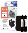 313339 - Peach dubbelpakket zwart, compatibel met T0711XL bk*2, C13T07114011 Epson