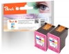 319634 - Peach Double Pack tête d'impression couleur, compatible avec No. 62 c*2, C2P06AE*2 HP