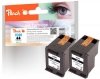 Peach Doppelpack Druckköpfe schwarz kompatibel zu  HP No. 300 bk*2, CC640EE*2