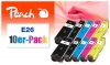 Peach pacchetto da 10 cartucce d'inchiostro compatibili con  Epson No. 26, C13T26164010