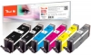 Peach Combi Pack con grigio, capacità XL compatibile con  Canon PGI-570XL, CLI-571XL
