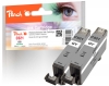 320697 - Peach dvigubas paketas, rašalo kasetė, pilka, suderinama su CLI-521GY*2, 2937B001 Canon