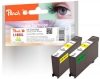 313865 - Peach Twin Pack, 2 ink cartridges yellow with Chip, compatible with No. 100XLY*2, 14N1071E, 14N1095 Lexmark