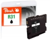 320498 - Peach cartouche d'encre Cartridge noire compatible avec GC31K, 405688 Ricoh