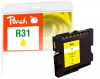 320502 - Peach cartouche d'encre jaune compatible avec GC31Y, 405691 Ricoh