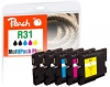 320504 - Peach Combi Pack Plus compatible avec GC31, 405688*2, 405689, 405690, 405691 Ricoh