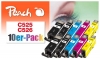 320699 - Peach Pack de 10 cartouches d'encre, compatible avec PGI-525, CLI-526, 4541B006 Canon